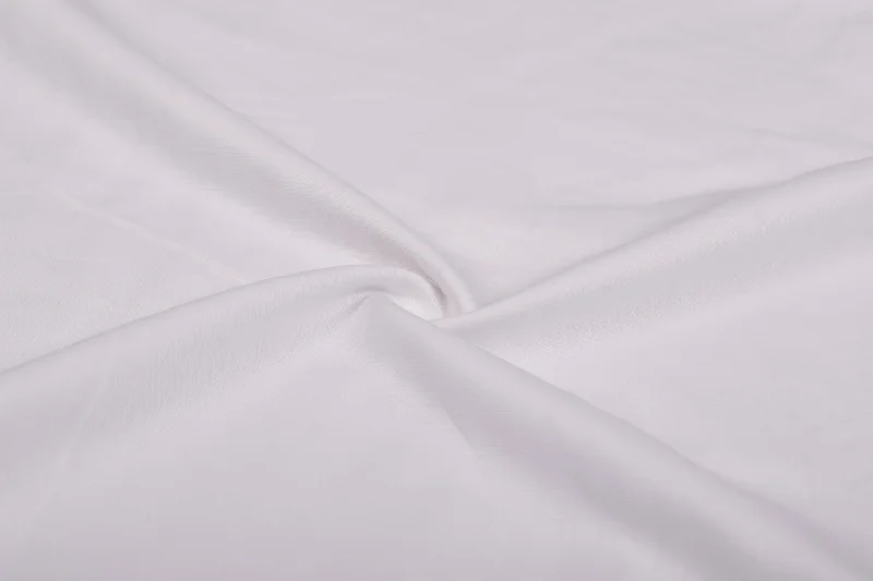 White Plain Linen Blend  Fabric