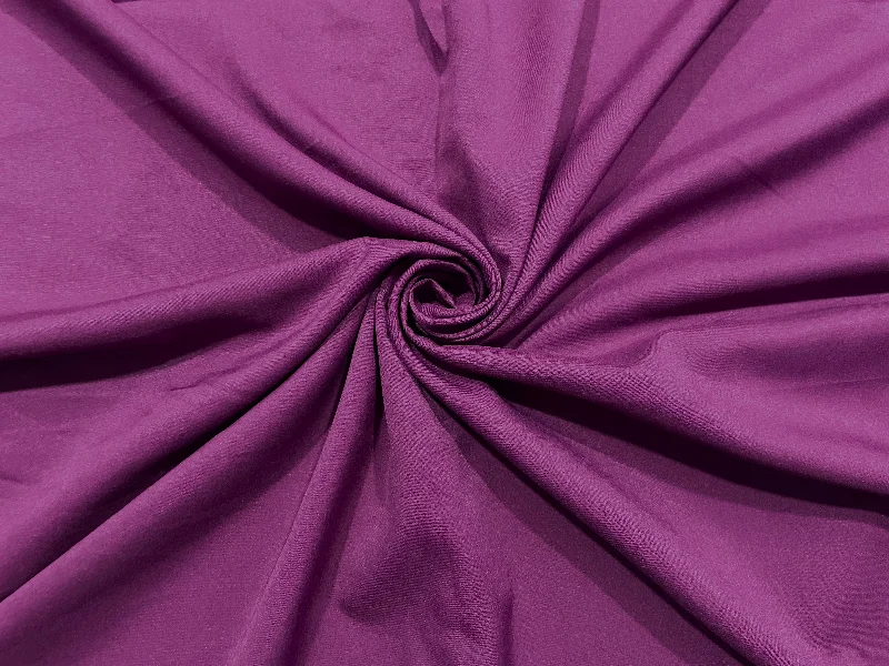 Wine Plain Butter Crepe Fabric