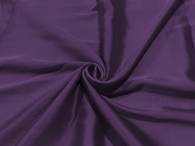 Wine Plain Japan Satin Fabric