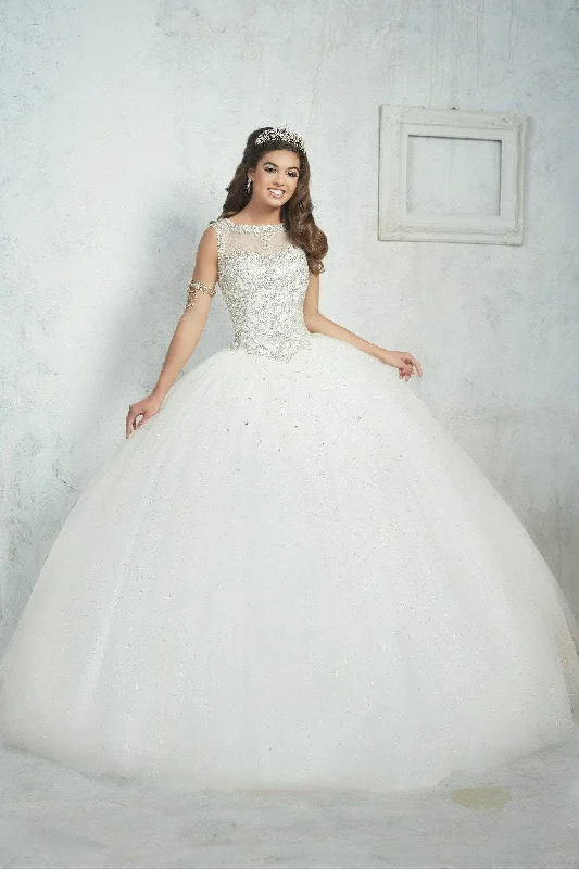 Fiesta Gowns - 56319SC Bateau Lace Embellished Ballgown