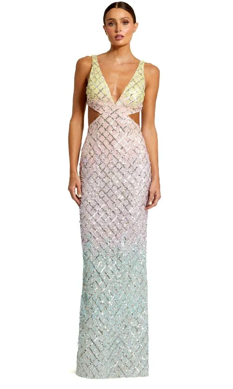 Mac Duggal 6049 - Deep V-Neck Sequin Embellished Dress