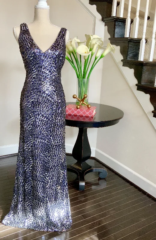 Other Laundry by Shelli Segal Sequin V-neck Gown