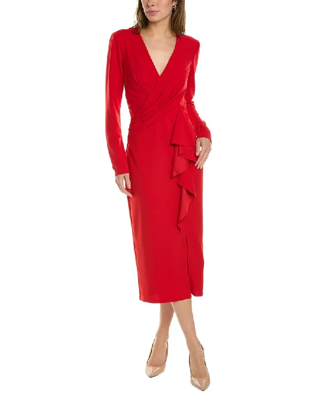 Tadashi Shoji Draped Midi Dress