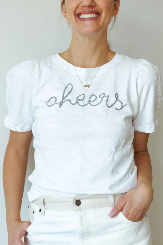 CHEERS PUFF SLEEVE T-SHIRT