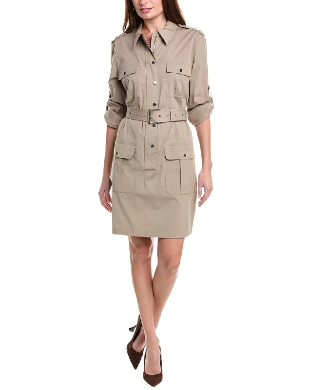 Michael Kors Collection Poplin Cargo Shirtdress