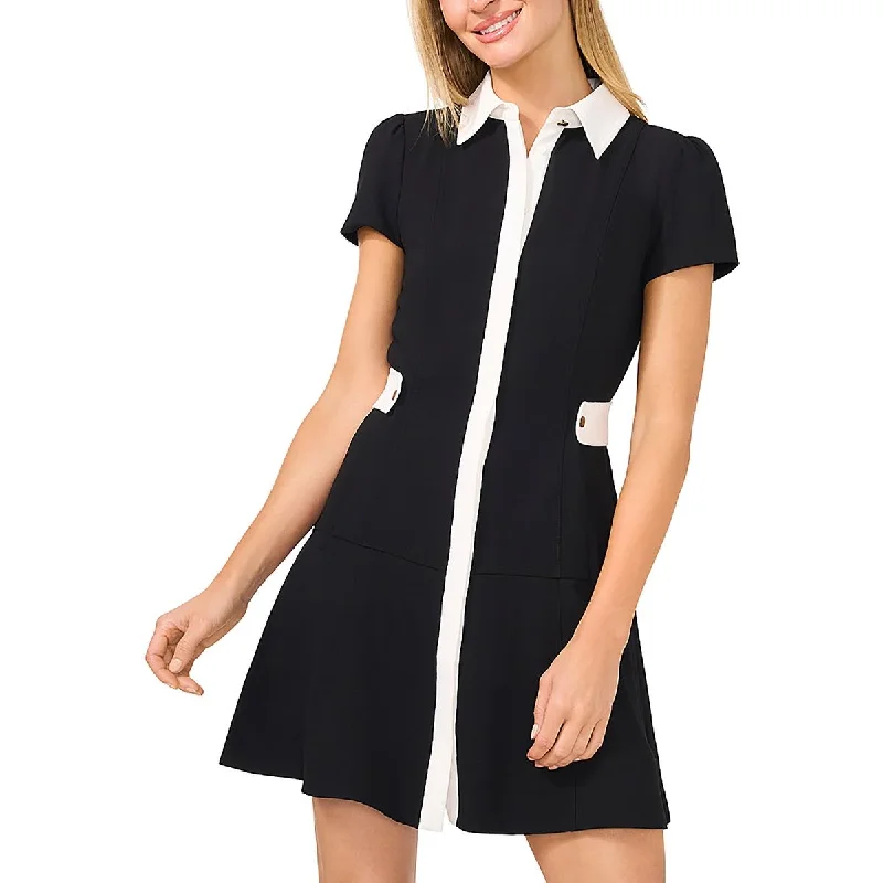 Womens Shirtdress Button Down Fit & Flare Dress