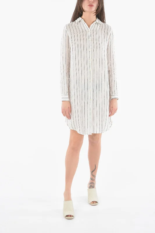 Woolrich Striped Flax Shirt Dress